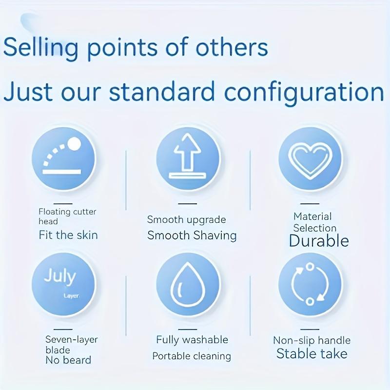 Razor Classic 6 Edge Safety Razor for Mens Shaving&Womens Hair Removal 27 Shaving Blades Manual Shaver Safety Razor