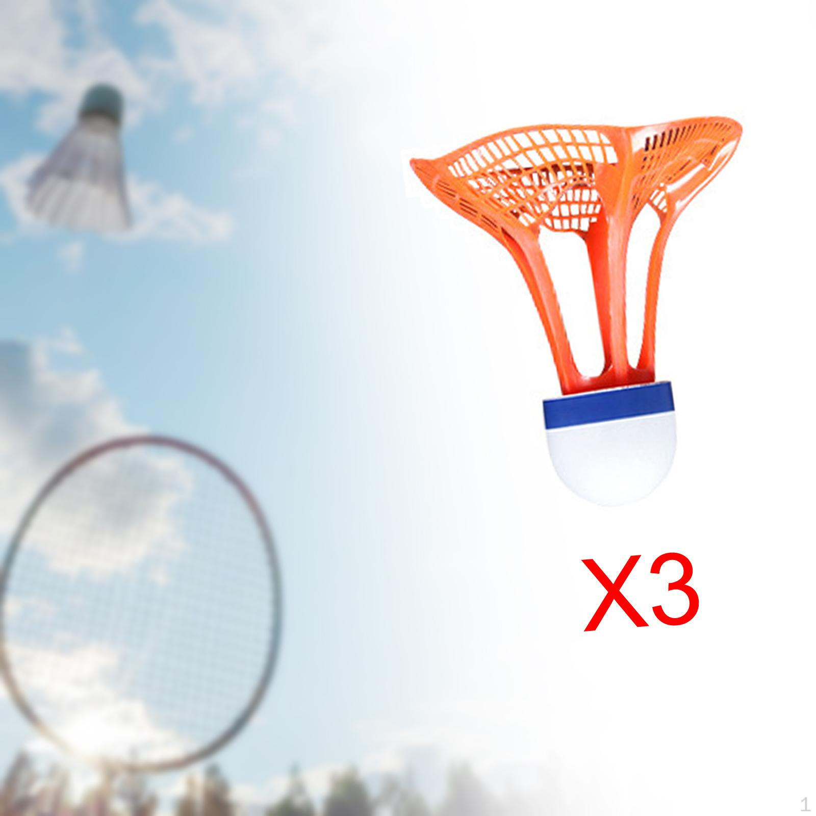 

3 шт ветрозащитные мячи для бадминтона гибкие в помещении легкие спортивные тренировки Orange