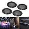 2" Metal Glossy Audio Speaker Cover, 4 Pcs Audio Speaker Grille Protective Decorative Audio Speaker Mesh Grille (Black)
