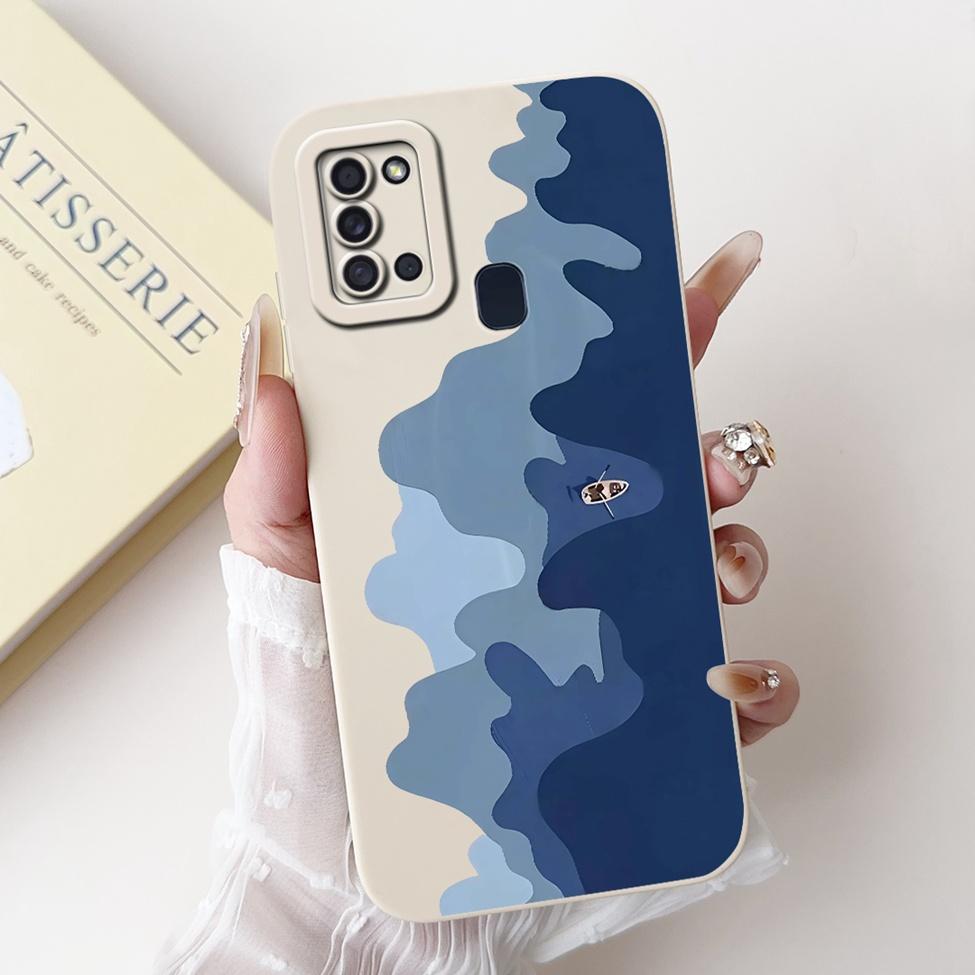 For Samsung A21s Case A217F Silicone Cute Fashion Butterfly Love Painted Cover For Samsung A21s Galaxy A21s Phone Case SM-A217M