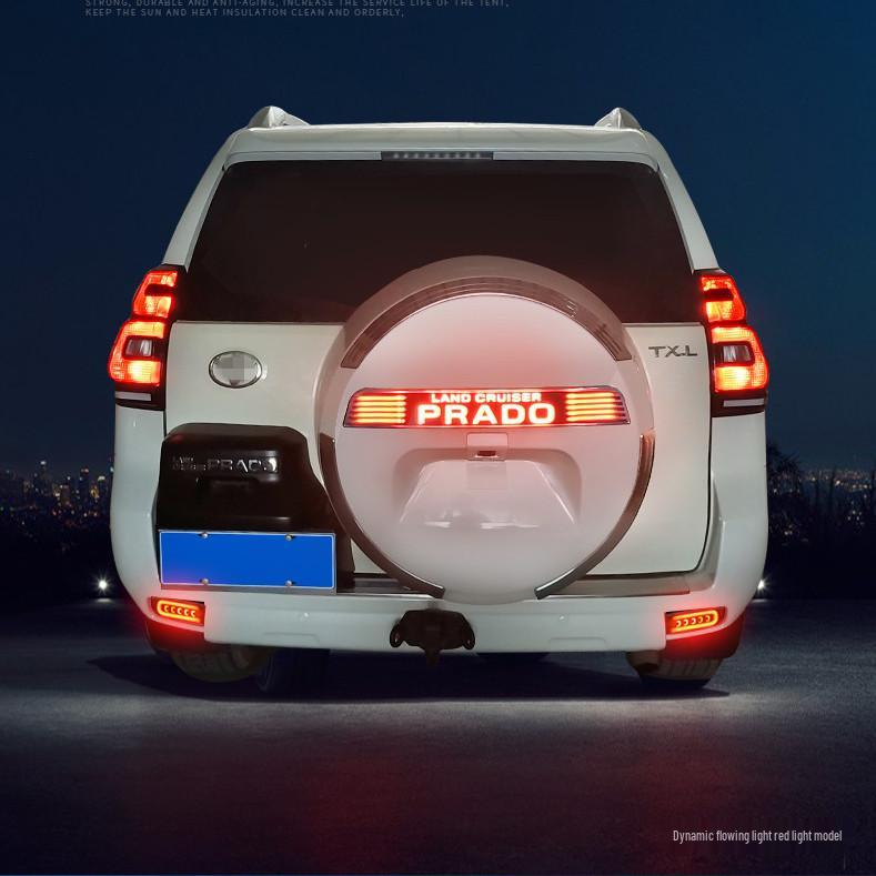 LED Bumper and License Plate Lights for Toyota Prado (10-20 models) - Spare Tire Cover Bright Strip Letter Stickers