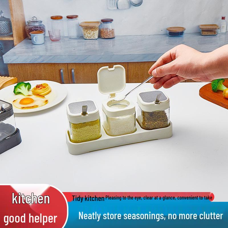 High-End Kitchen Seasoning Box Set: Salt and Spice Storage Jars