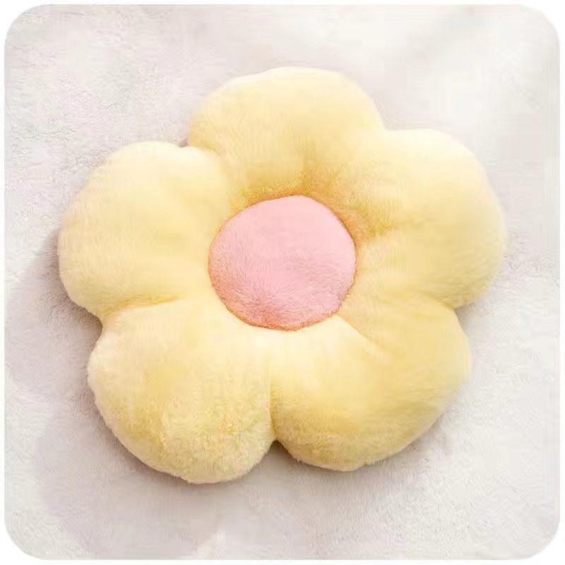 Flower Pillow Cushion Office Sedentary Waist Cushion Living Room Dining Table Chair Plush Cushion Butt Cushion Seat Cushion