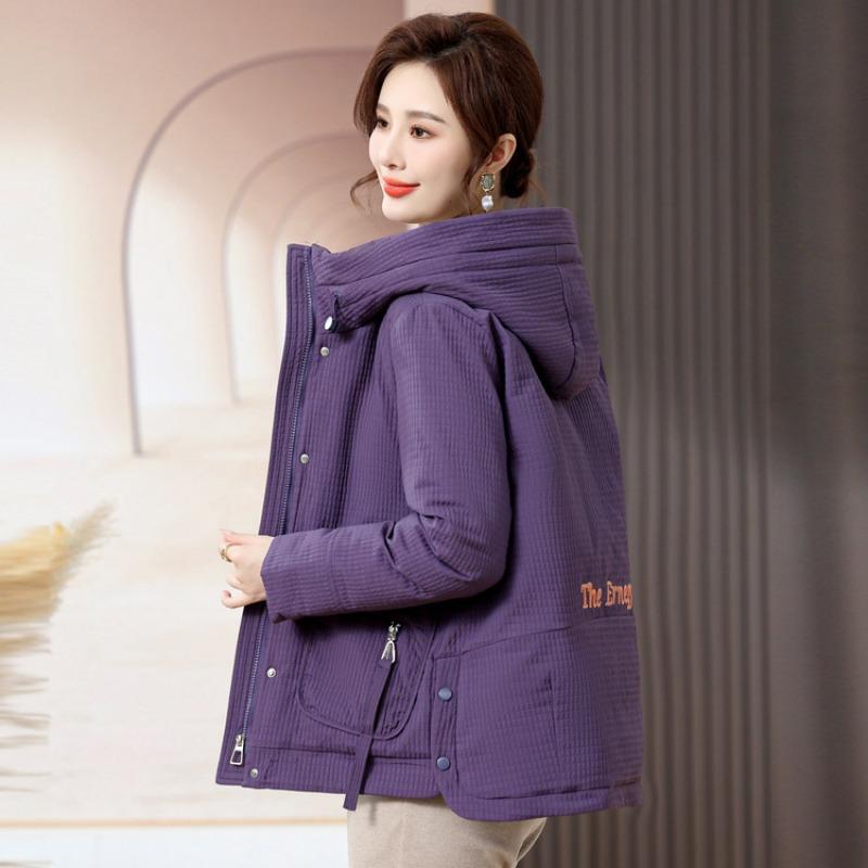 Middle-aged and Old Women's Clothing Winter New Fashionable Large-size Middle-aged Mother Winter Down Jacket Elderly Thickened Cotton-padded Jacket
