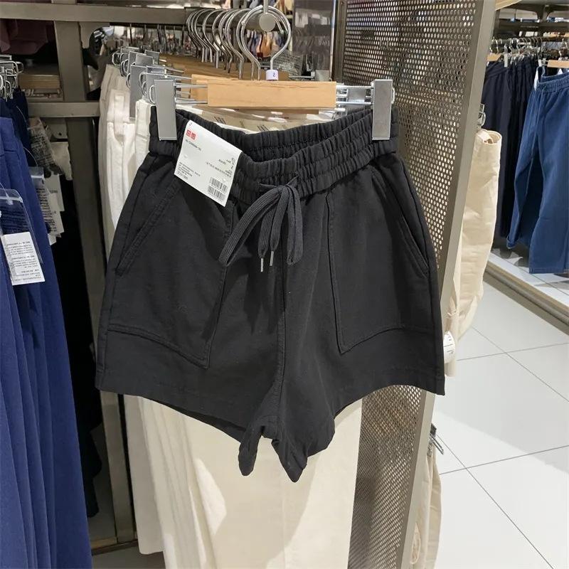 Vintage Denim Hot Pants Shorts Women's Summer Thin High-waisted A-line Loose Casual Five-point Mid-length Pants