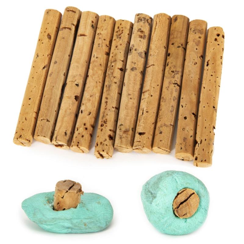 10 st Korkträ Flöten Diameter 6 mm & 8 mm för Granulära Beten Karpbeten Utomhus Karpfiske Redskap Tillbehör