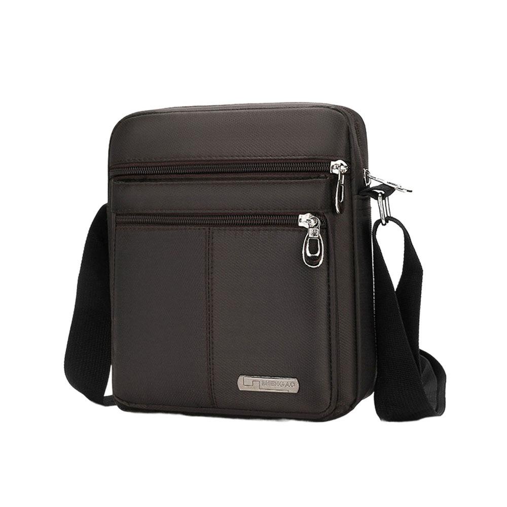 

Мужская наплечная сумка из ткани Оксфорд, многослойная сумка-мессенджер, портативная мужская сумка через плечо, деловая коричневый