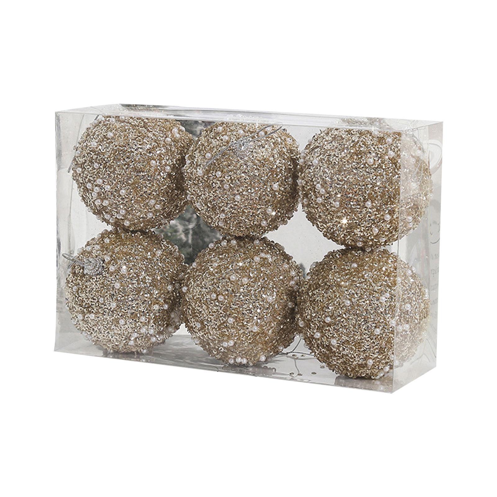 

6 шт. пенопластовых сверкающих блесток зеленого цвета, набор украшений для рождественской елки с богатой праздничной атмосферой