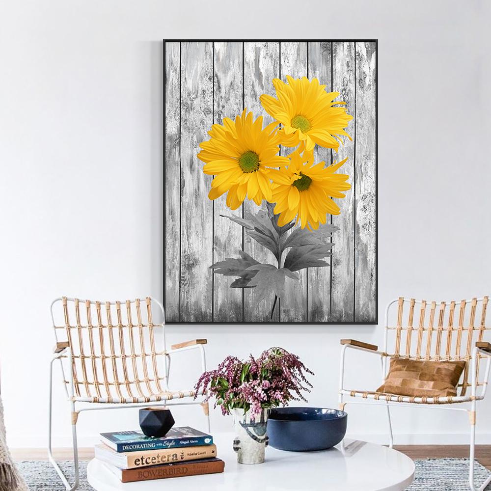 Abstract Flowers Art Canvas Painting Modern Flowers Landscape Art Posters and Prints Wall Art Picture for Living Room Decor