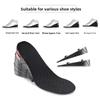PVC Inner Heightening Insole Men's and Women's Breathable Shock Absorption Air Cushion Adjustable Invisible Combination Insole
