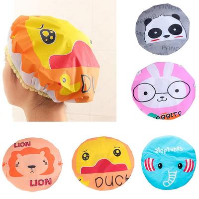 Women Shower Caps Colorful Bath Shower Hair Cover Adults Waterproof Bathing