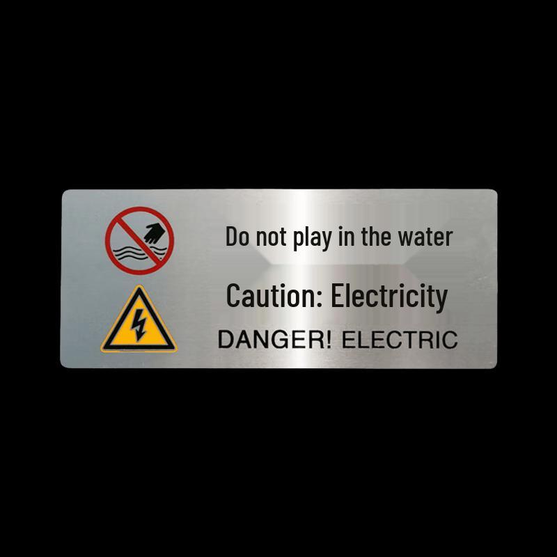 304 Stainless Steel Warning Sign - Electric Hazard