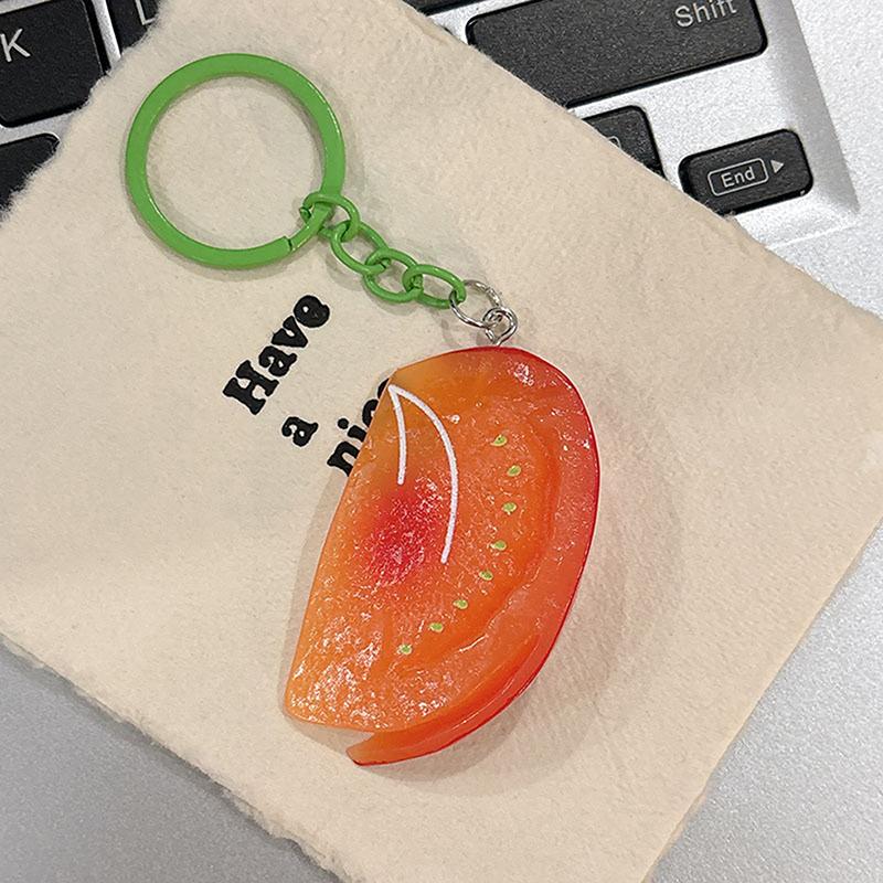 Cute Funny Keychains Summer Fruits Pendant Keyring Car Backpack School Bag Pendant For Student Friends Family Gifts