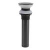 Matte Black Finish Sink Drain Stopper Push Bounce Bathroom Sink Drain  For Lavatory