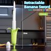 Banana Toy Sword Retractable Sword Simulated Banana Toy Knife Gravity Sensor Fun Creative Decompression Toy for Adult Kids