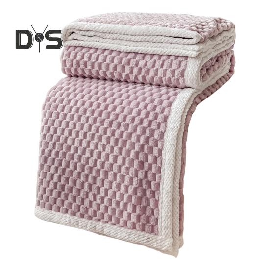 

Зимнее утолщенное одеяло с двухсторонним пухом, плюш, двухслойное, машинная стирка, однотонное, для офиса, сна, общежития, дома, кровати, дивана, для путешествий, уюта, тепла