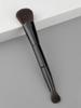 Dual Angled Round Contour Makeup Brush with Synthetic Bristles for Beauty Blending Liquid Powder, Concealer Blush (Black)