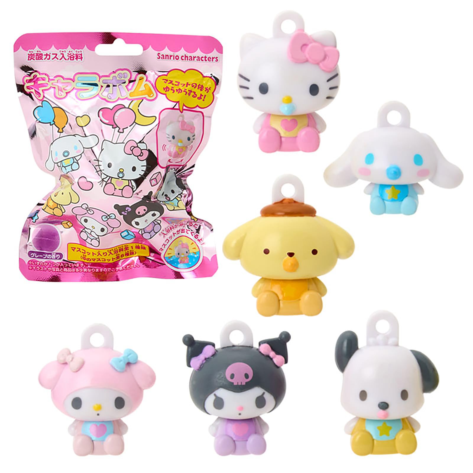 Sanrio Character Bomb Bath Yurayura Baby Sanrio Characters ABS Resin Suitable for ages 6 and up 641804 (Carbonated Bomb) - - - - -