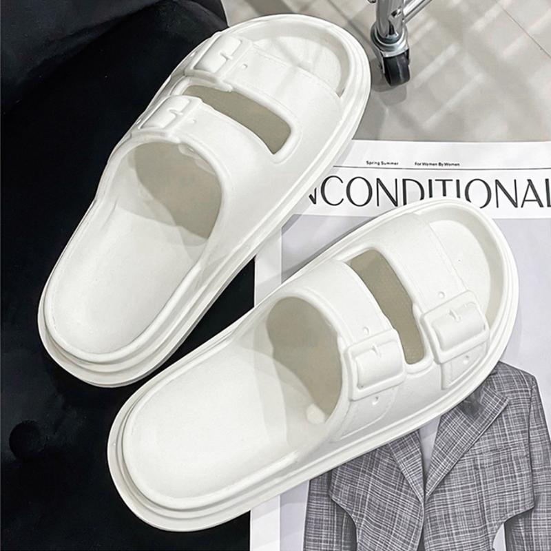 EVA Thick Bottom Simple Hollow Out Breathable Anti-slip Women Sandals 2024new Fashion Casual All-match Women Slippers Summertime