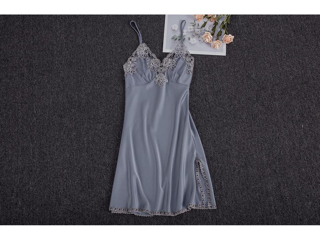 Yao Ting Satin Chiffon Five-Piece Pajama Set: Ice Silk, Casual, Sexy, with Chest Pads for Spring/Summer