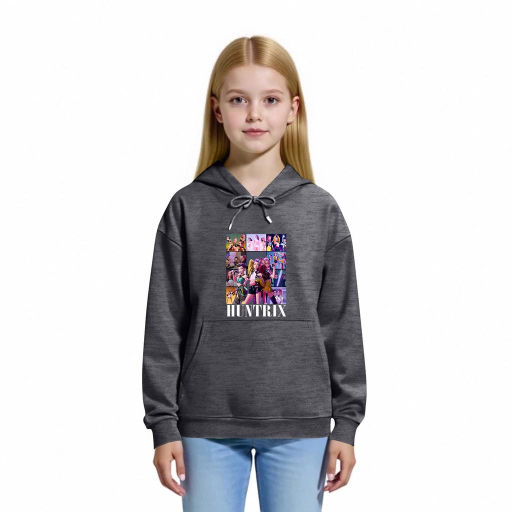 Dětská mikina s kapucí Chlapecká a dívčí módní potištěná mikina s dlouhým rukávem