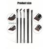 5pcs/set Precision Eye Makeup Brush Set Scythe & Angled Eyeliner, Eyebrow Brushes With Long Handle Makeup Brush Kit