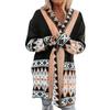 Strickmuster Mittellanger Cardigan-Pullover