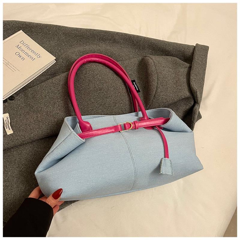 Denim Bag Women's New Casual Versatile Fashion Popular Shoulder Bag Large Capacity Commuter Tote Bag