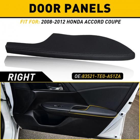 

For Honda Accord Coupe 2008-2012 Right Side Door Panel Armrest Black Leather EXV
