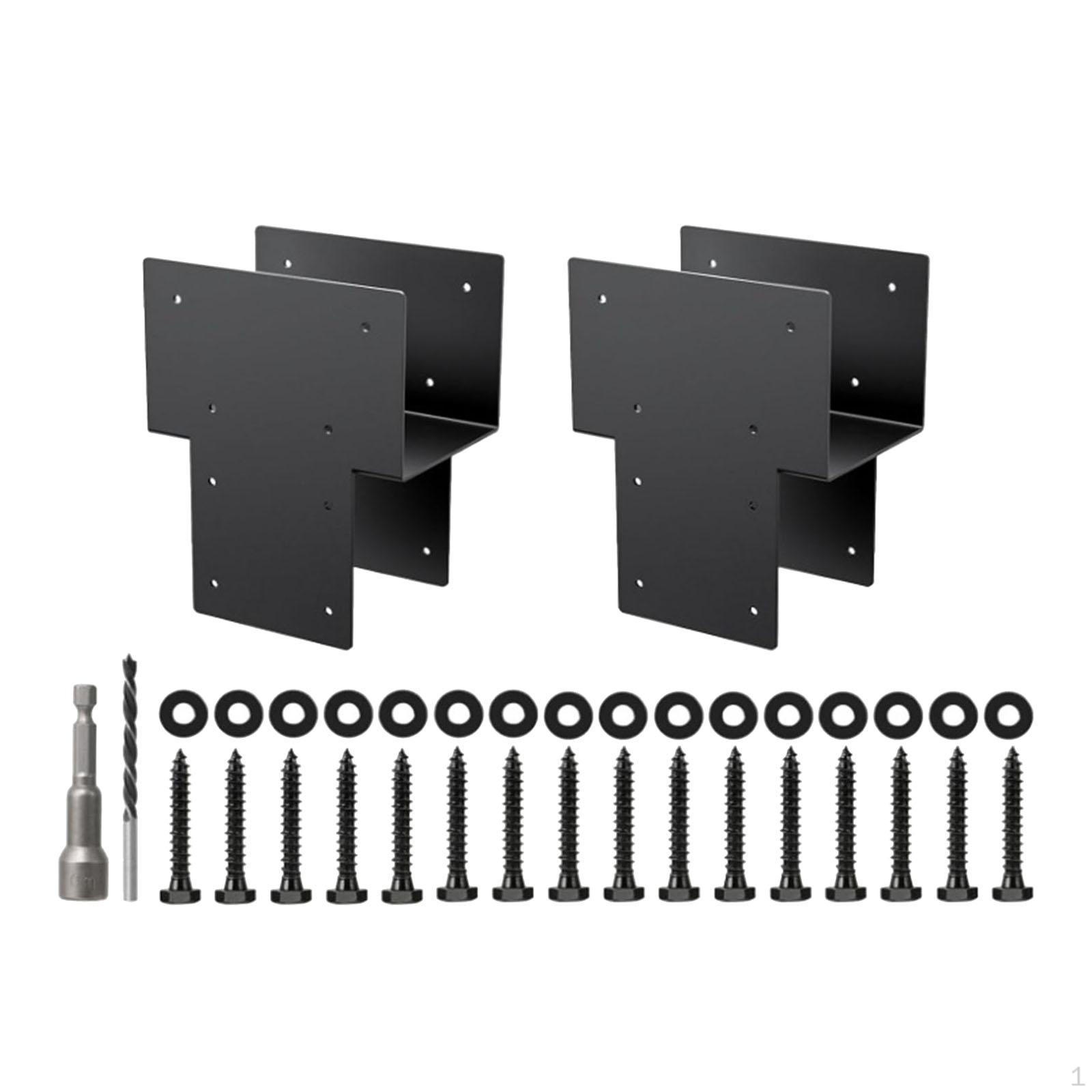 

2 Pieces Post Tie Brackets and Beam Connector, Heavy Duty, Pergola for Porches