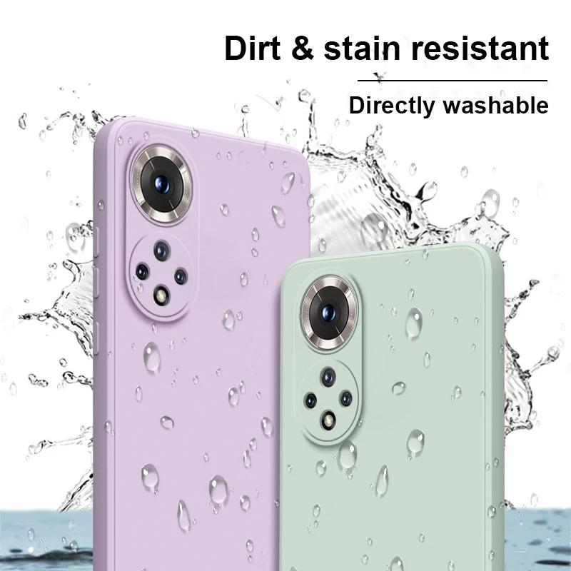 Luxury Liquid Silicone Soft Case For Huawei Honor 50 60 70 80 Pro SE Shockproof Lens Camera Protection Back Cover Shell