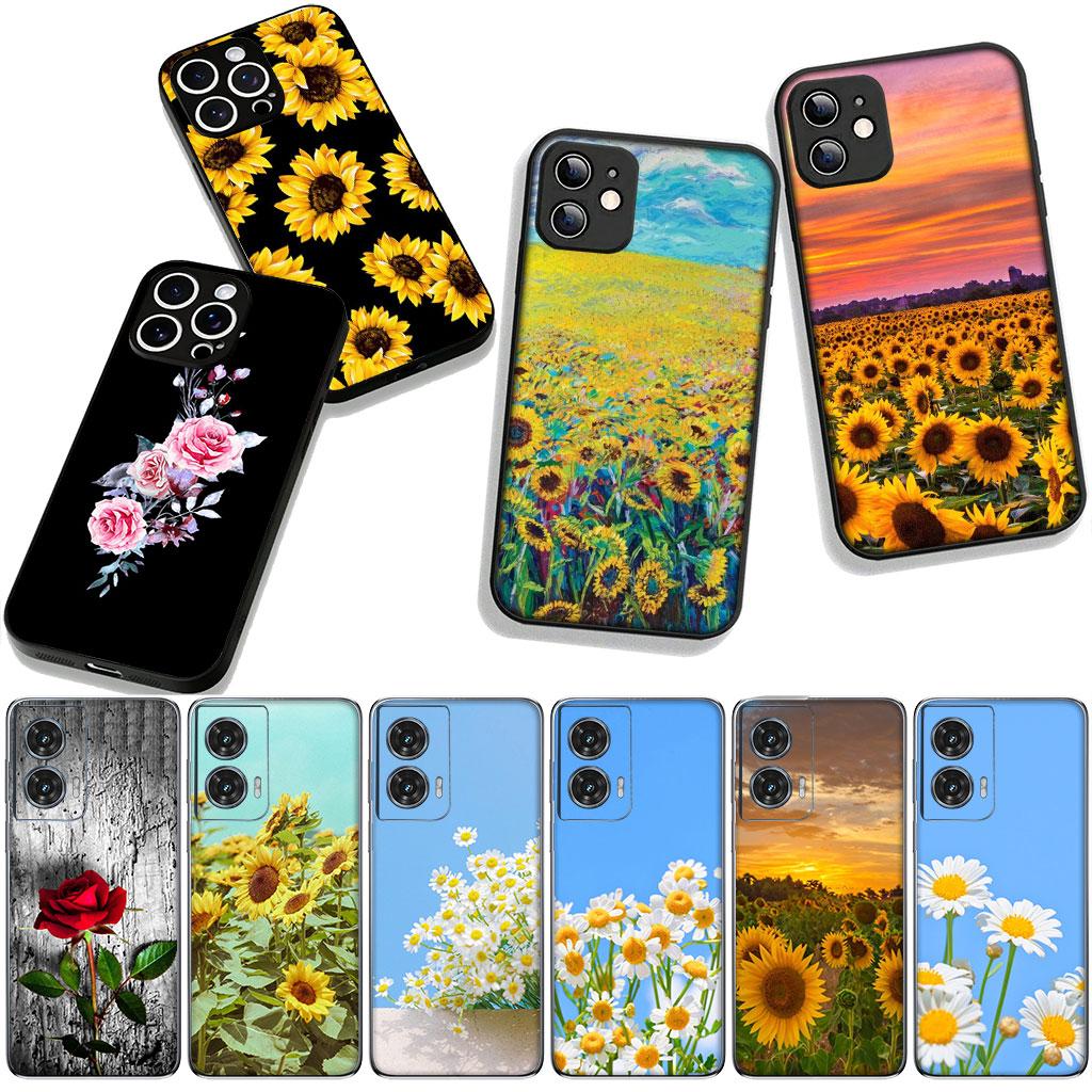 Daisy Sunflower Rose Flower Peony Red for Samsung Galaxy A36 A17 A26 A07 A35 A54 A53 A13 A33 A34 S8 S9 S20 S21 FE S10 Plus Case