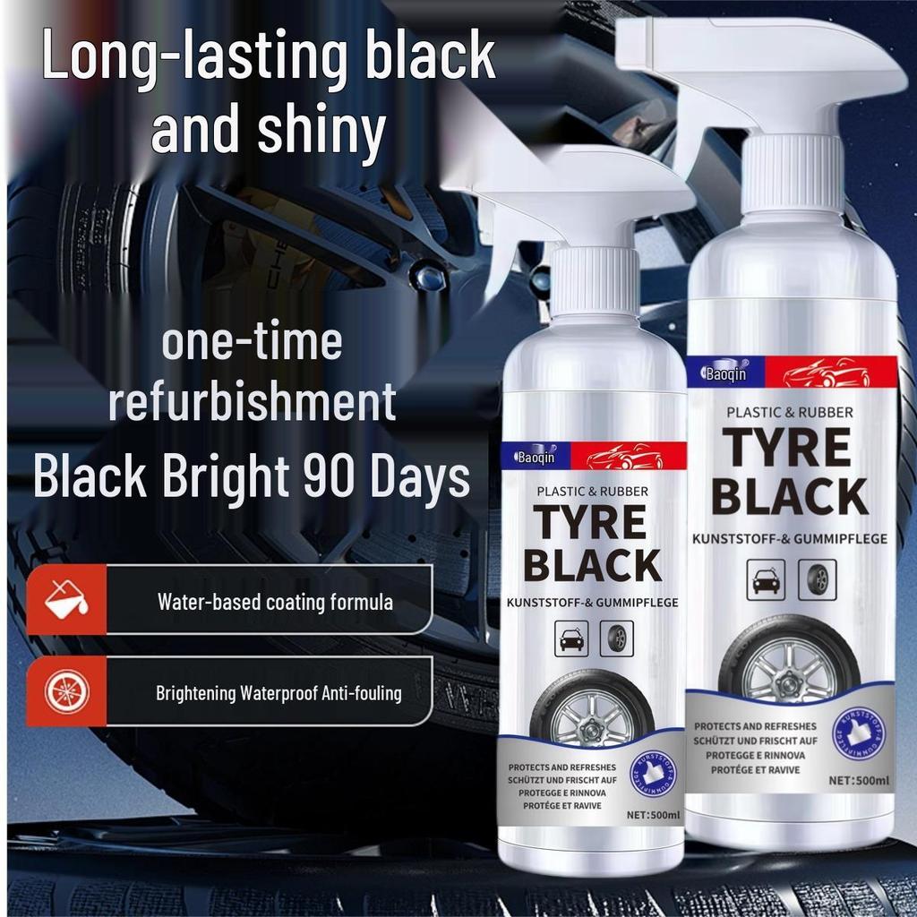 Tire Shine Wax Spray: Durable Blackening & Anti-Aging Protectant