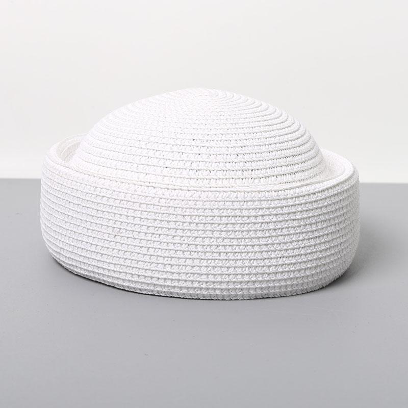 2026 New Summer Woven Paper Straw Berets Japanese Retro Artistic Painter Pillbox Hat Women Circle Concave Top Straw Sun Hats