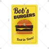 Panneau en étain pour hamburgers, frites, HotDogs, FastFood, Plaque métallique rétro Vintage, affiche en métal, Pizza BBQ pour décoration murale de cuisine
