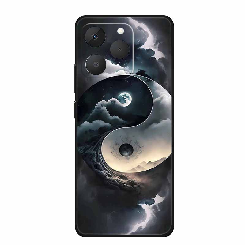 For Realme 15T Phone Case 15 T Fashion Picture Black Silicone TPU Soft Back Cover Case For Realme 15T 5G 2025 Case Realme15T Bag