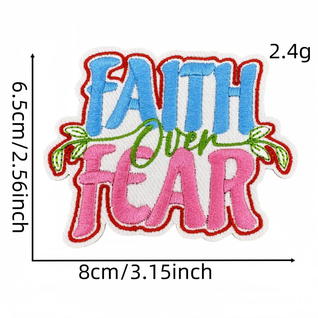 10pcs Embroidery Faith Text Patches Iron On God Jesus Emblem DIY Clothing Stripe Appliques Sewing Wappen Wholesale Cheap