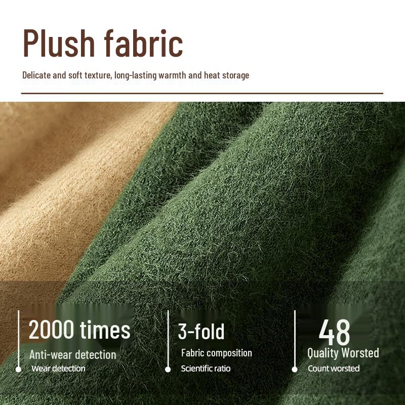 GENIOLAMODE Men's Winter Semi-High Collar Pullover Knit Sweater