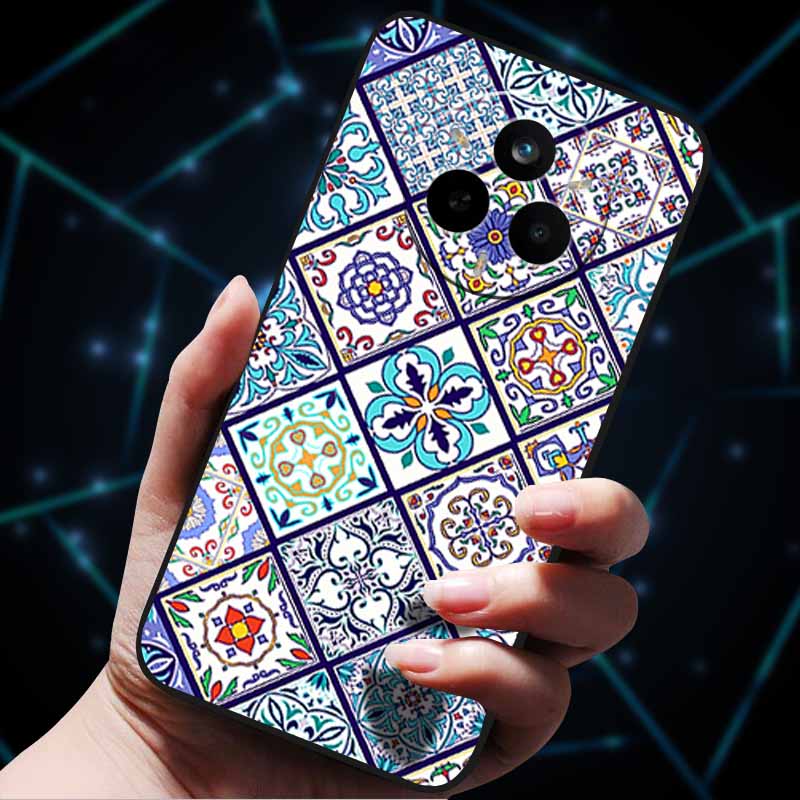 For Realme 14 Pro 5G Case 14Pro+ Soft Silicone Bumper 3D Flowers Emboss Phone Cases for Realme 14 Pro+ Plus Back Covers Shells