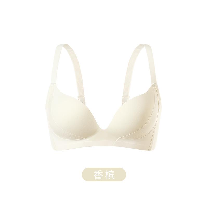 One cup, breathable, seamless, comfortable and small, gathered, anti-sagging, double breasts, no steel ring breasted bra