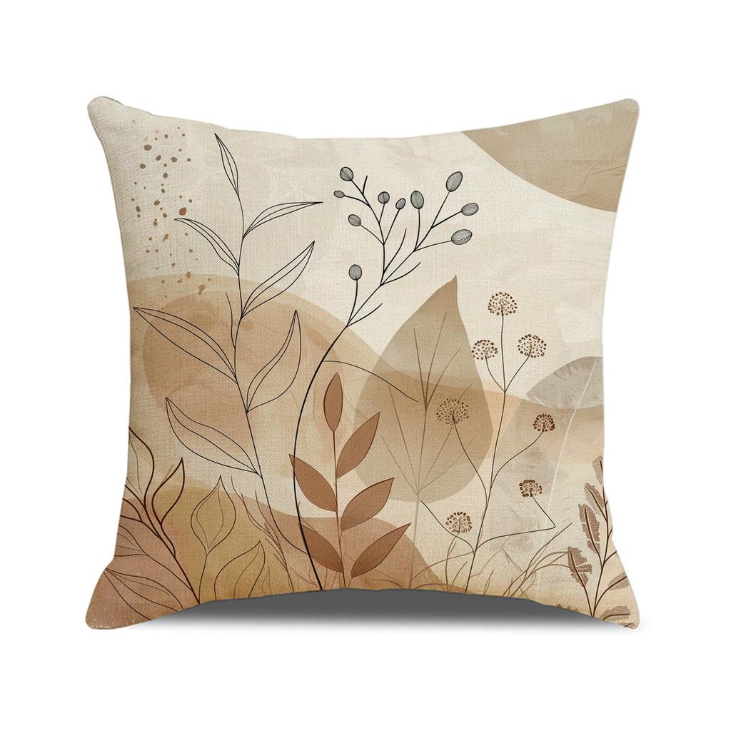 Spring and Summer Versatile Floral Print Pillow Nordic Home Decoration Sofa Cushion Linen Breathable Comfortable Seat Cushion