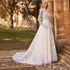 French Lace Wedding Dress 2026 New Bridal Atmospheric Simple Premium Long Sleeve Summer Small Trailing Dress Dress