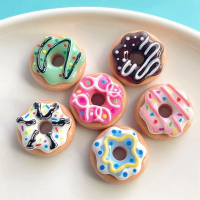 6/12pcs 2.2cm Mini Donut Shaped Refrigerator Magnets Colorful Kawaii Decals Fridge Whiteboard Cute Fridge Sticker Kitchen Decor