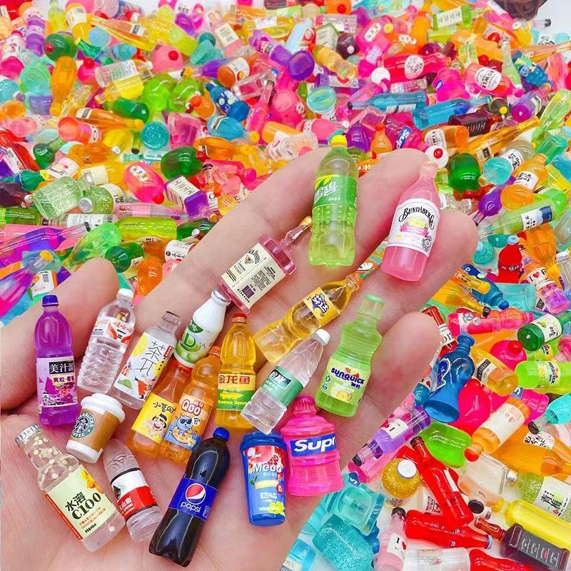 Cartoon Simulation Beverage Bottle Resin Blind Bag 10pc