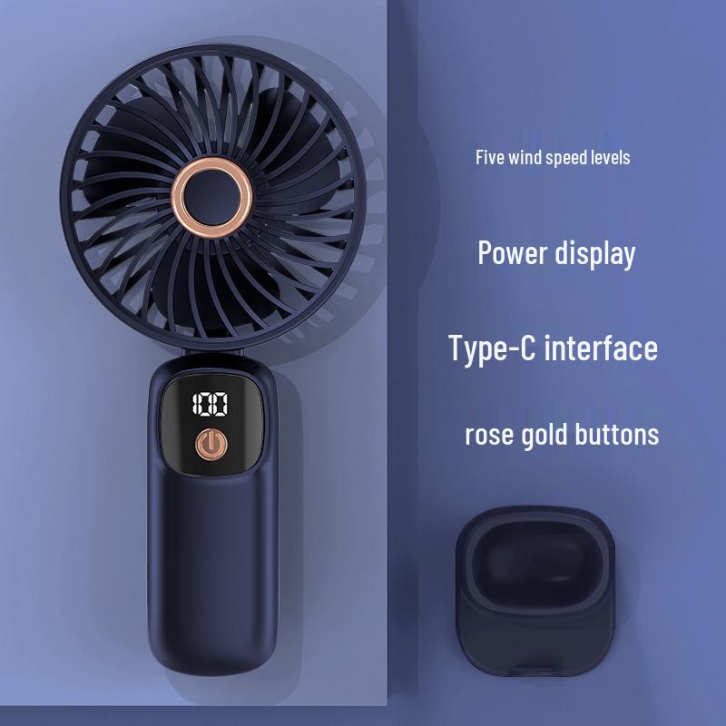 

USB Mini Handheld Fan with LED Display - Portable Gift for Students and Dorm Rooms Mini
