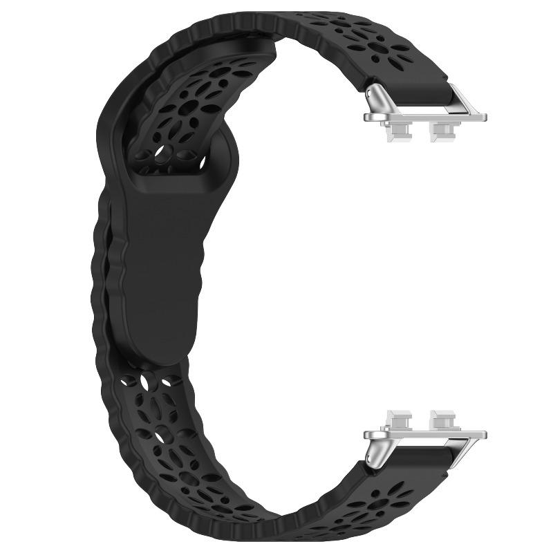 

Силиконовые ремешки для Huawei Band 11/11Pro, сменные спортивные дышащие браслеты, аксессуары-ремешки Correa Huawei smart Band 11/11Pro Huawei band 11/11 pro чёрный