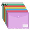Project Document Organizer Plastic File Folder with Label Pocket, Hook And Loop Closure Clear Curved Flip Cover Poly Envelope Folder, A4/A5/A6