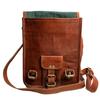 Goat Leather Messenger Briefcase Cross Body Men Handbag Shoulder S Bag Brown New