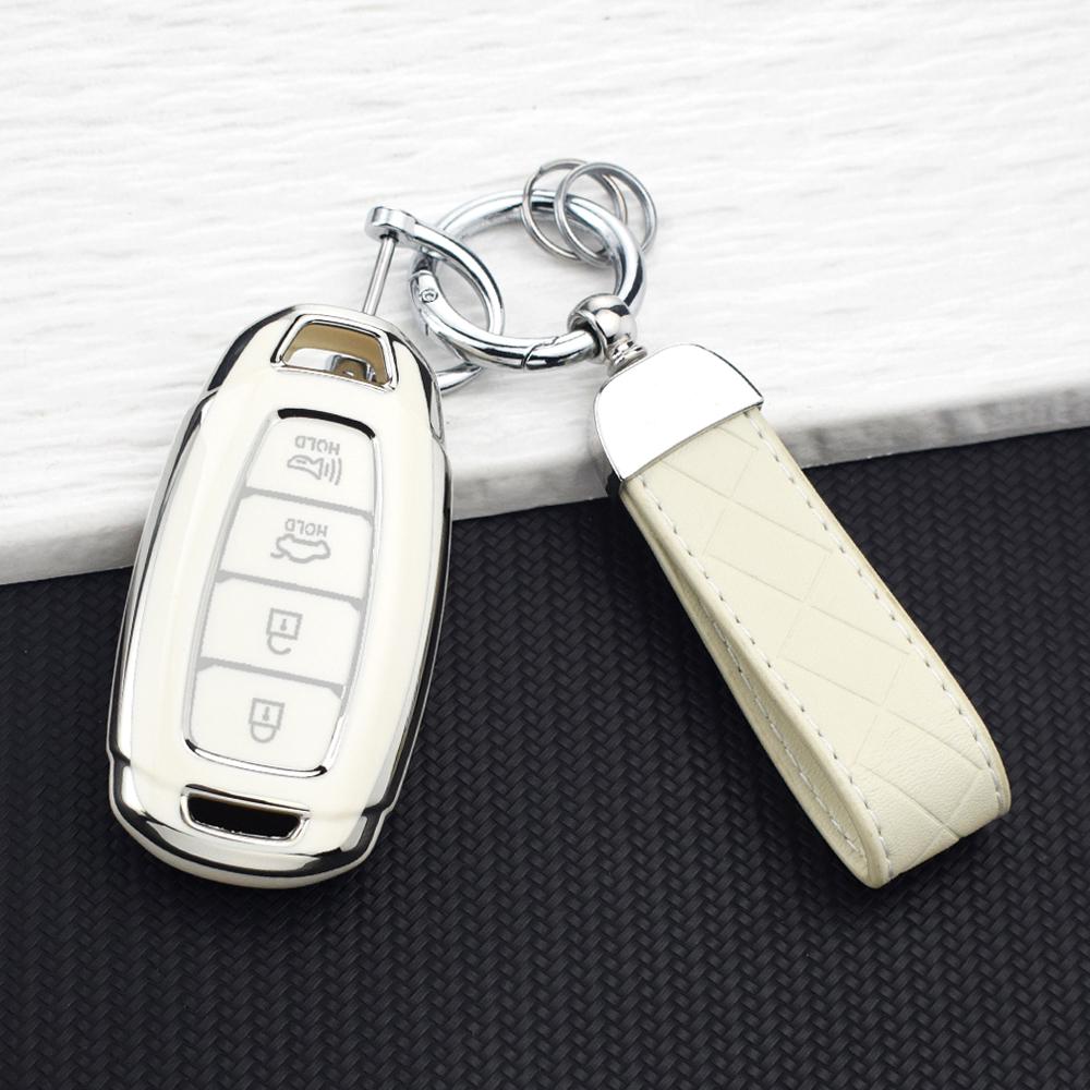3/4/5 Buttons TPU Key Case Fob for Hyundai Santa Fe KONA I30 Accent Ix35 Encino Solaris Azera Grandeur Ig Palisade Key Chain Set