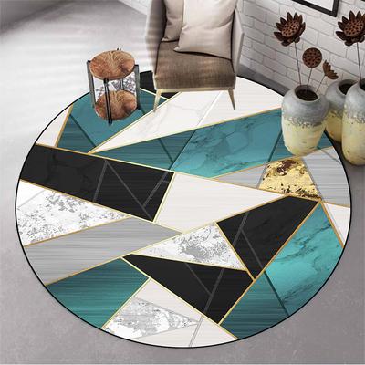 Luxury Geometry Marble Round Shape Floor Mats Kitchen Hallway Runner Rug Bedroom Living Room Soft Carpet Non-slip Area Rug
